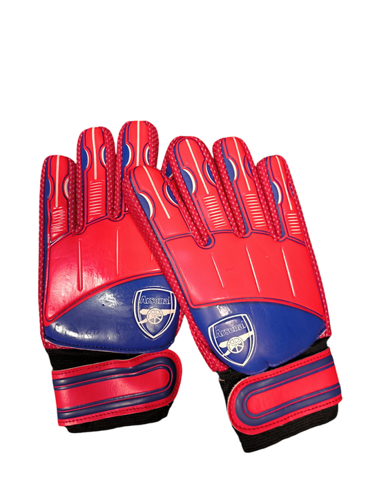 ARSENAL GOALKEEPER GLOVES - (YTH SIZE 7 RED/BLUE)