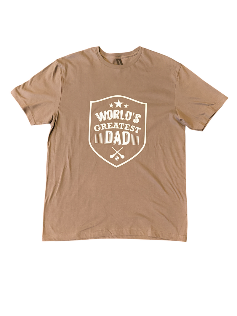 World's Greatest Dad T-Shirt  - Grey/White