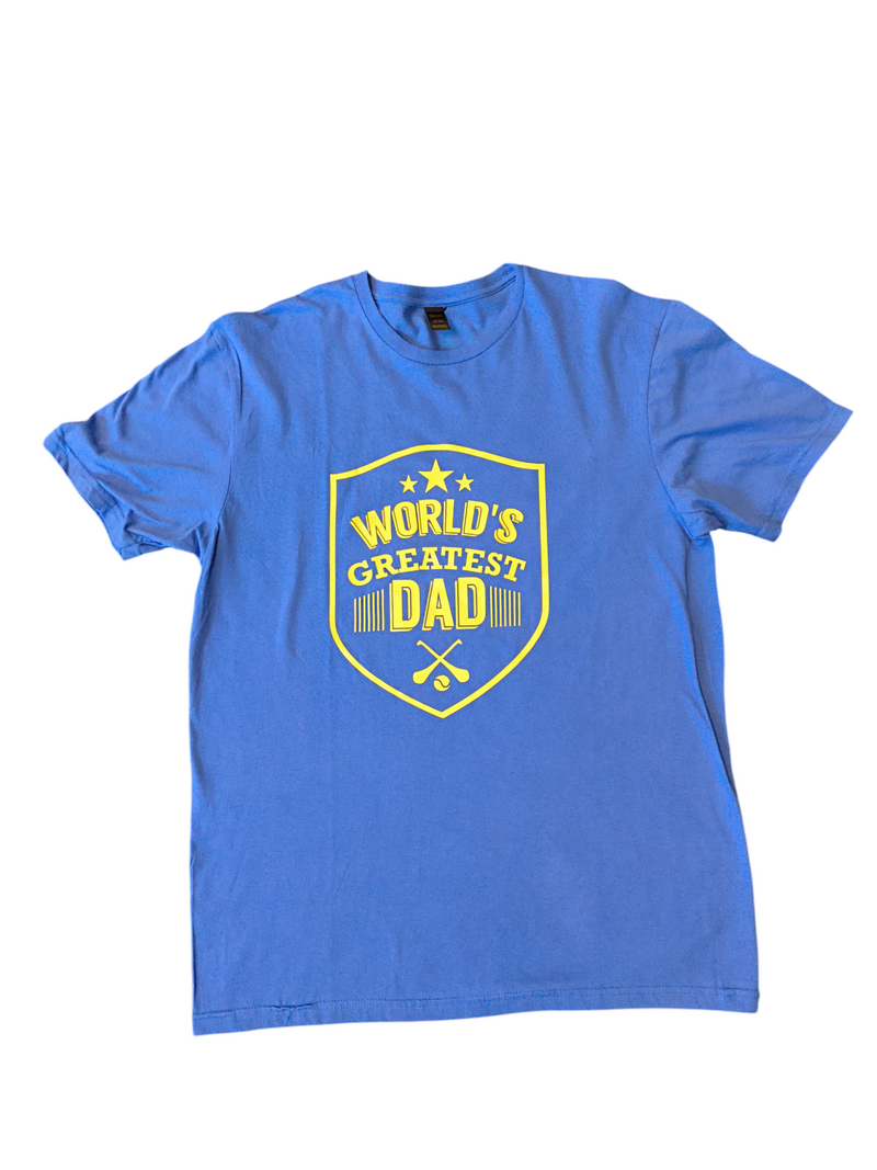 World's Greatest Dad T-Shirt  - Blue/Yellow