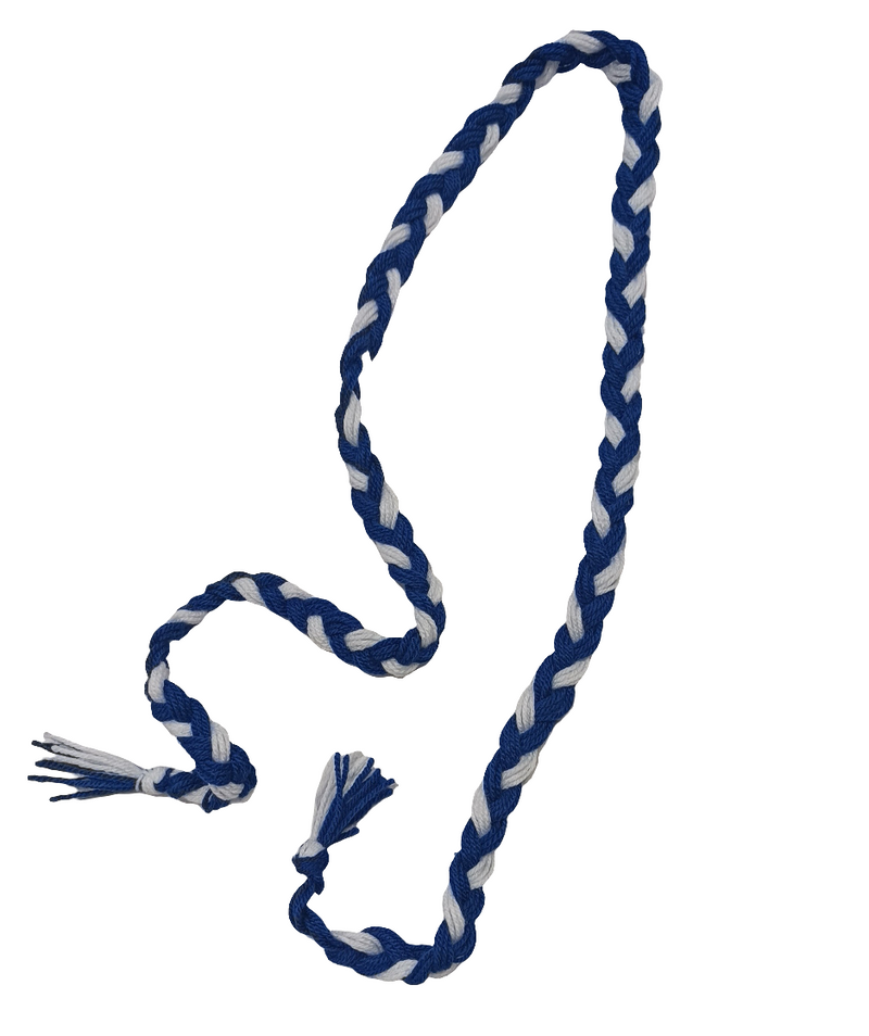 Wool Supporters Plait  - Blue/White