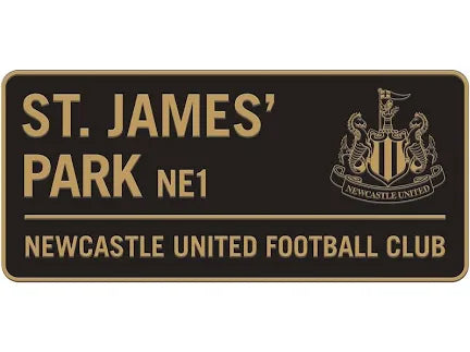 Newcastle United  - Street Sign  - Black/Gold
