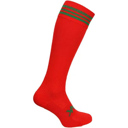 Atak  - Football Socks  - Red/Green  - 3 Stripe