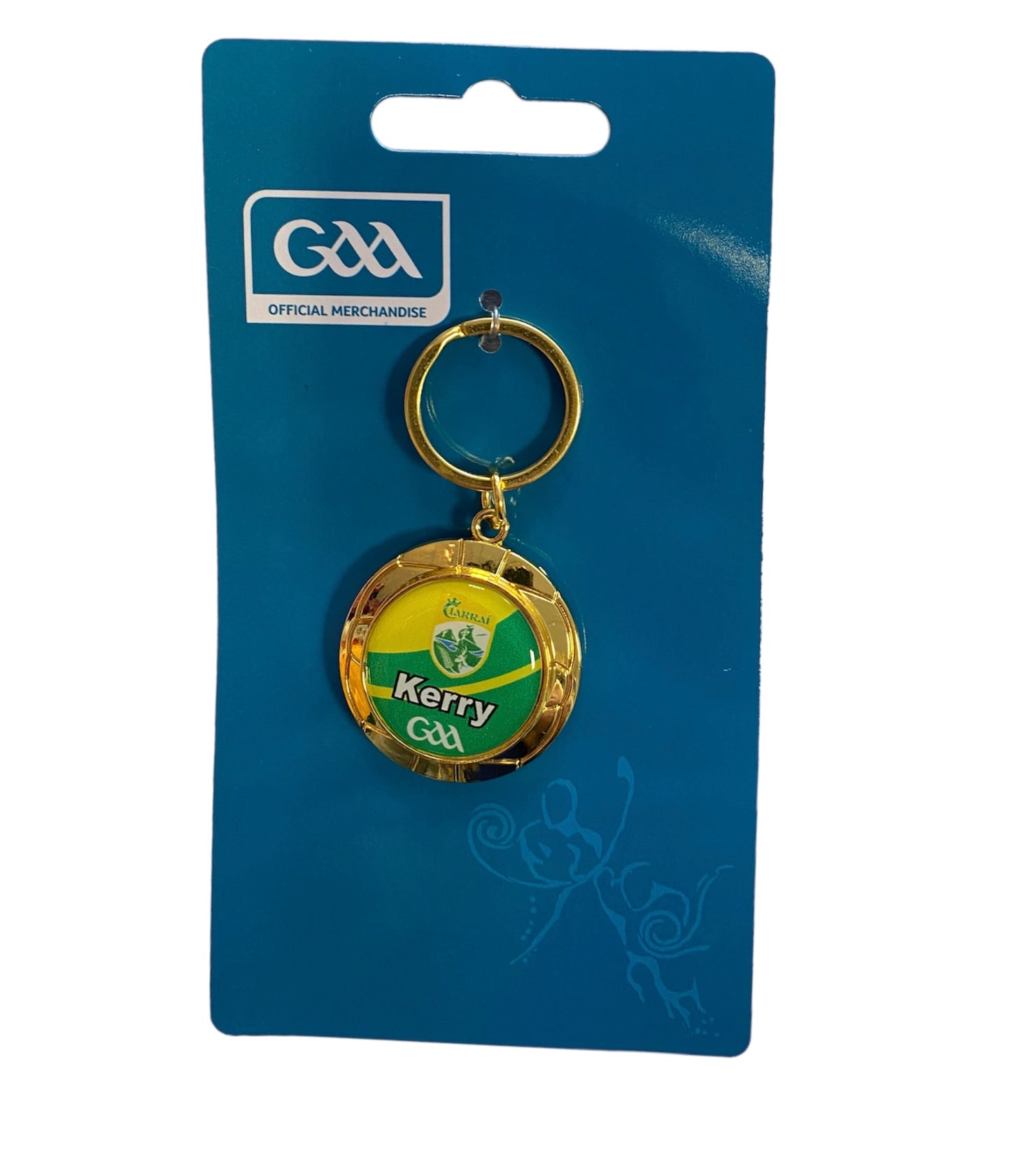 KERRY GAA KEYRING - Gold
