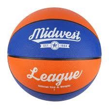 MIDWEST LEAGUE BASKETBALL SIZE 3 ORANGE/BLUE