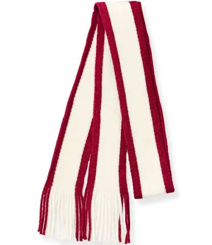 Mini Scarf  - Maroon/White