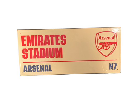 ARSENAL STREET SIGN - WHITE/RED