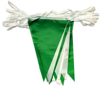 BUNTING - 10 metre GREEN/WHITE