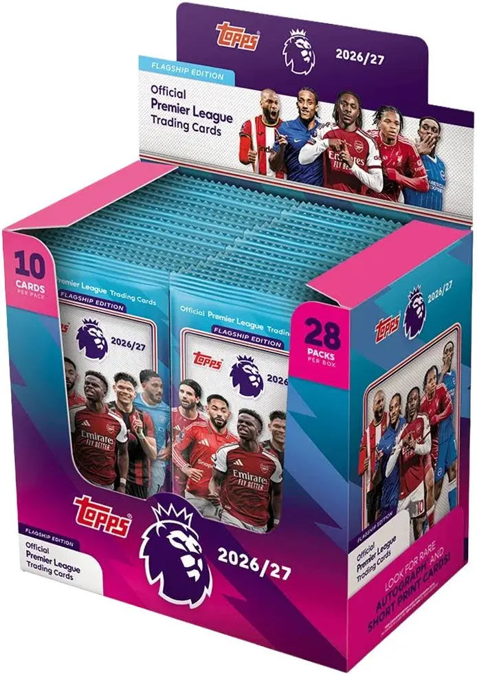 Topps Premier League Trading Cards 2026/27  - Flagship Edition - Full Box  - 28 Packs