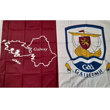 Galway GAA  - Flag  - Map  - 5ft x 3ft