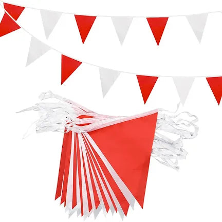 BUNTING - 10 metre RED / WHITE
