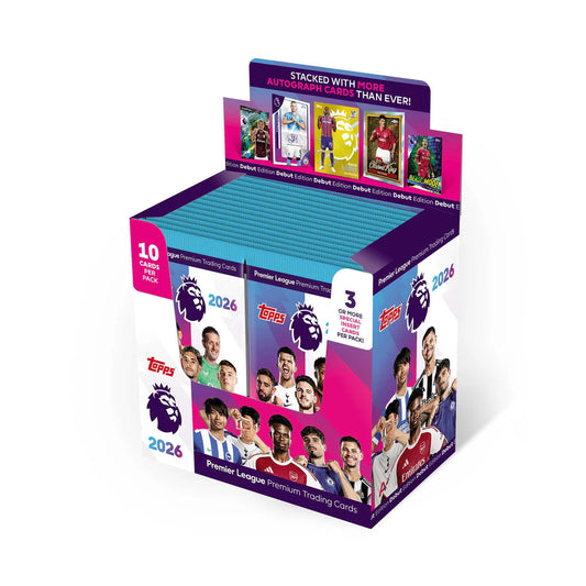 TOPPS PREMIER LEAGUE TRADING CARDS 2026 - FULL BOX (28 packs)