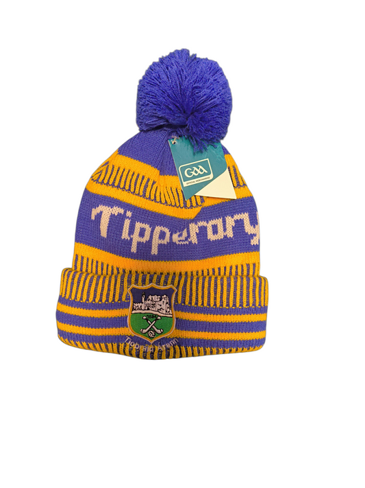 TIPPERARY 1C GAA STRIPE BOBBLE HAT