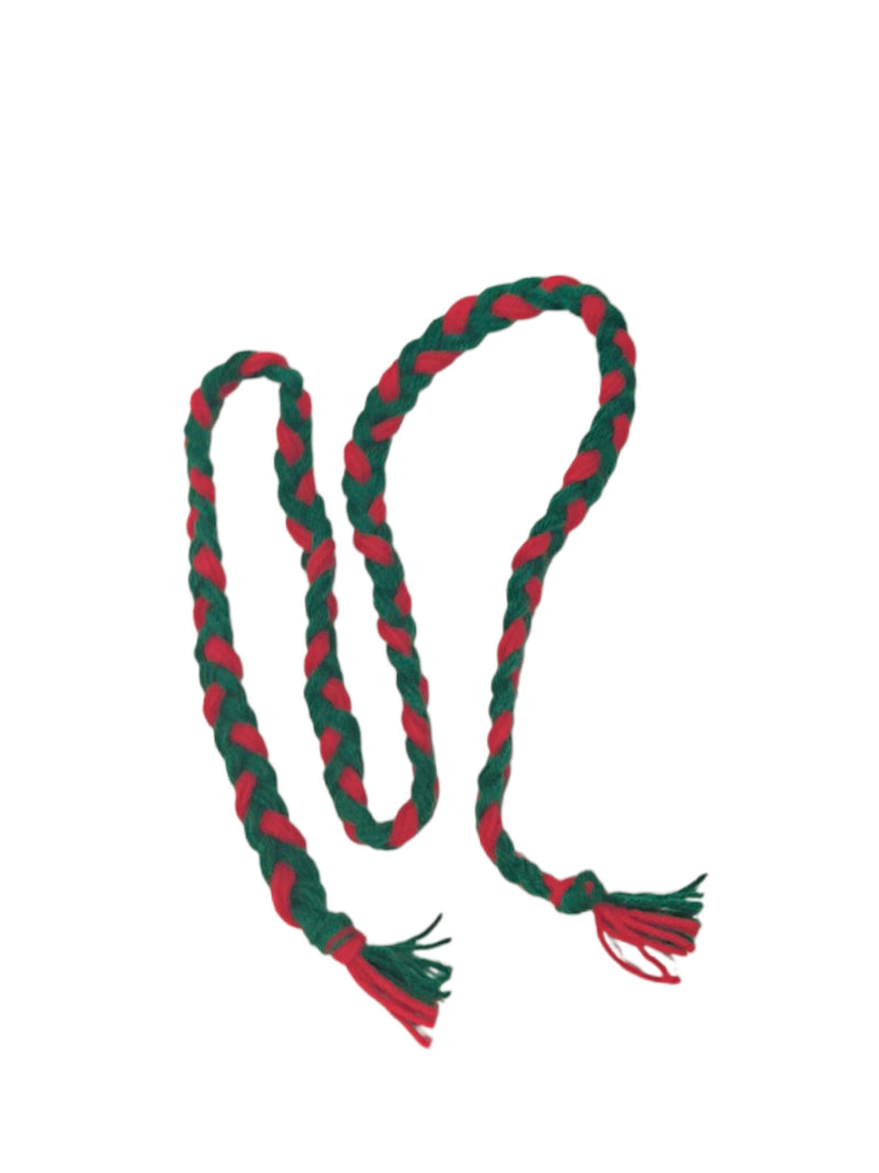 Wool Supporters Plait  - Green/Red