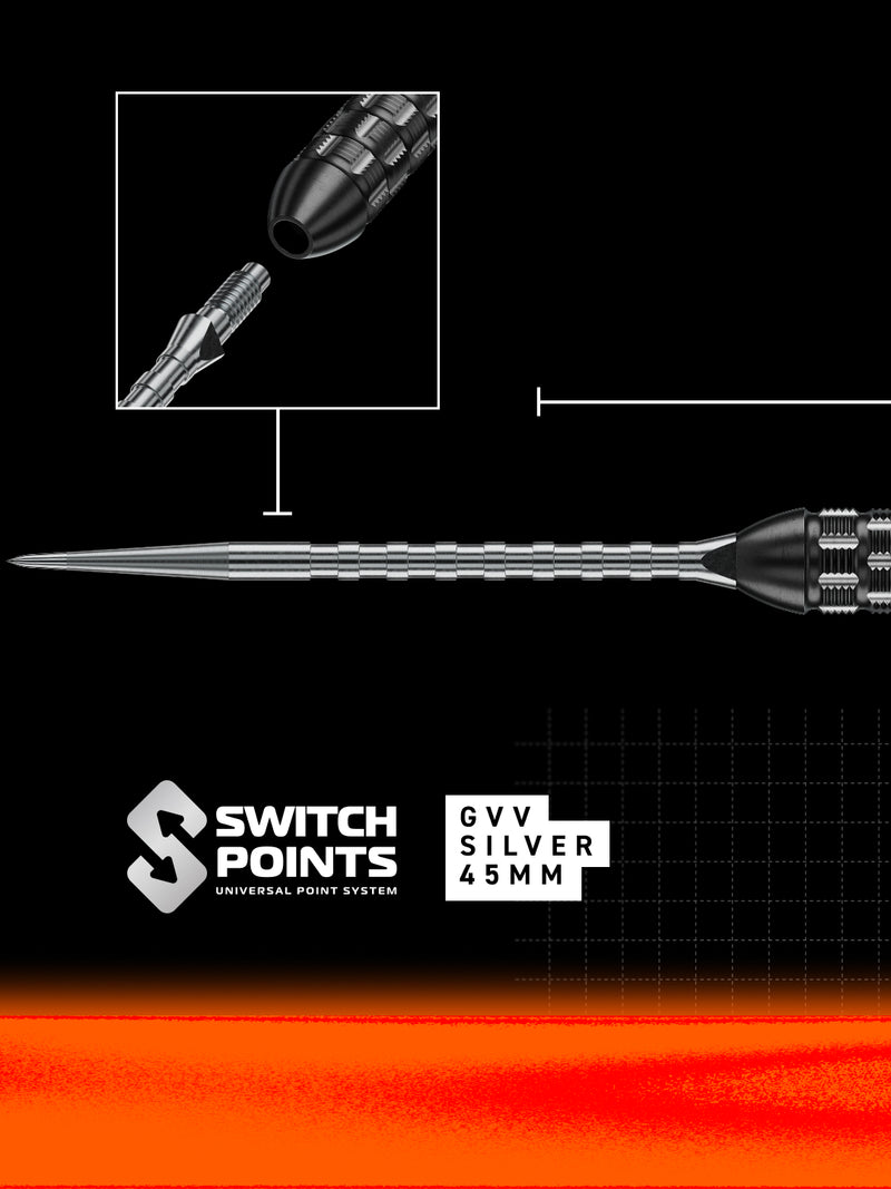 Winmau GVV - Gian van Veen TS PRO Switch Point Darts - 90% Tungsten