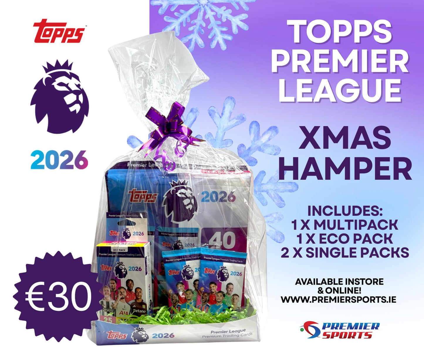 TOPPS PREMIER LEAGUE TRADING CARDS 2026 XMAS HAMPER