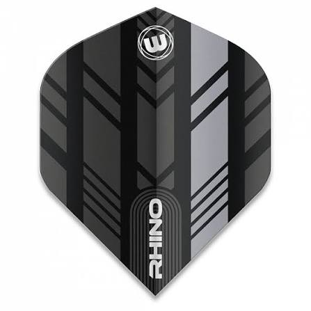 Winmau  - Rhino Dart Flights  - Grey/Black  - .194