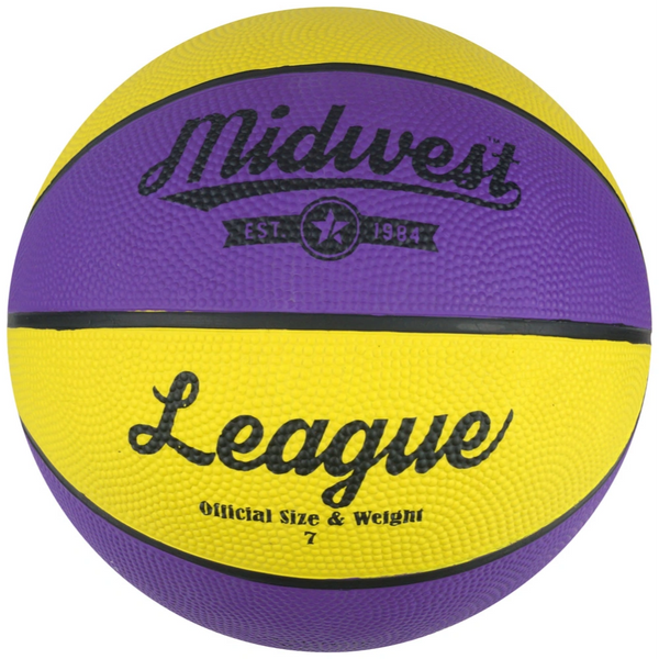 Midwest  - League Basketball  - Size 7  - Purple/Yellow