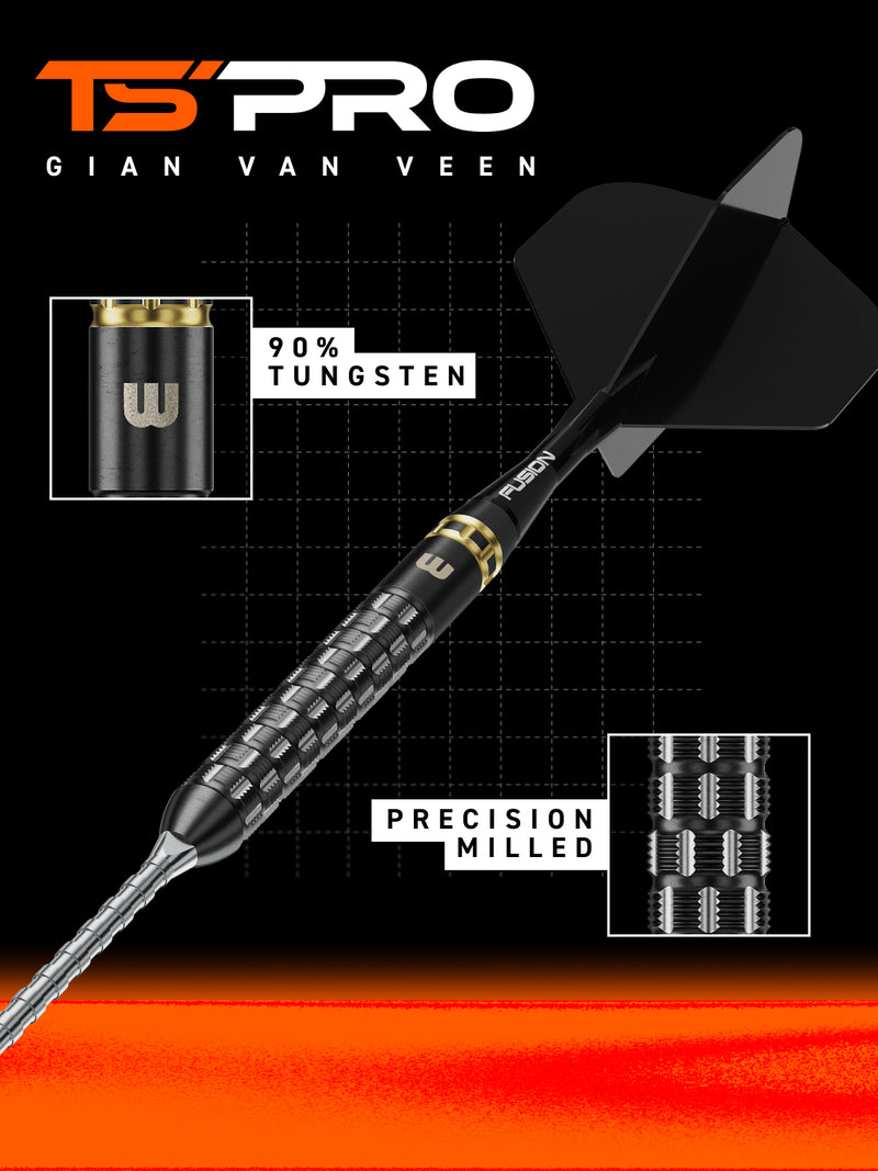 Winmau GVV - Gian van Veen TS PRO Switch Point Darts - 90% Tungsten