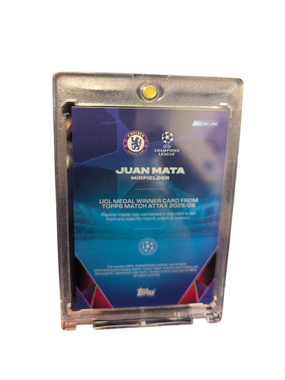 MATCH ATTAX 2025/26 JUAN MATA UCL MEDAL CARD