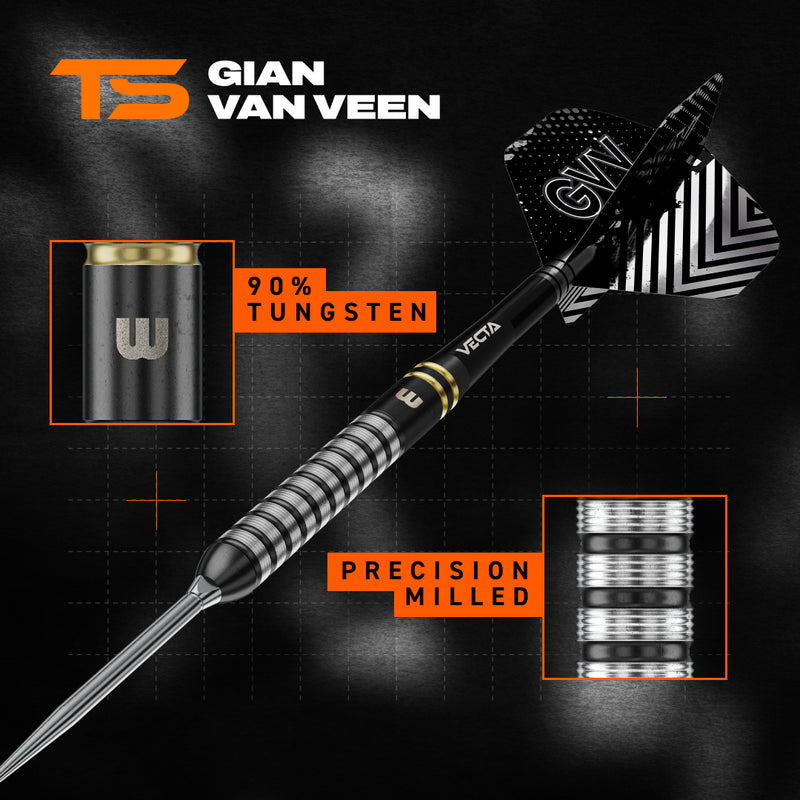 Winmau GVV - Gian van Veen TS Switch Point Darts - 90% Tungsten