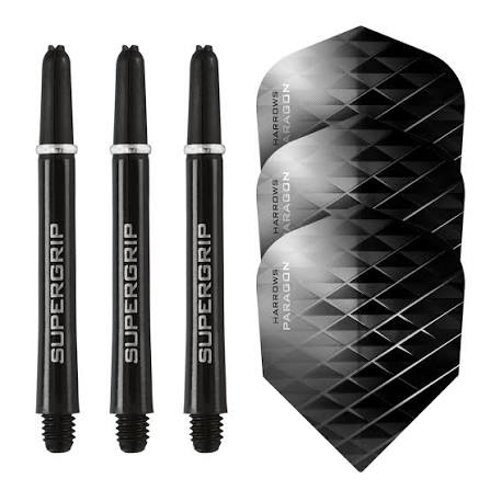 Harrows  - Flights/Shafts - Twin Pack - Black
