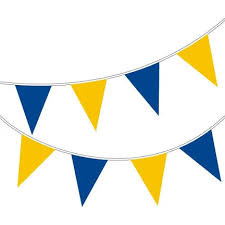 Bunting - 25 Metre - Blue/Gold