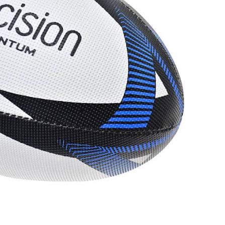 Precision  - Momentum Rugby Ball  - Size 4 - White/Black/Blue