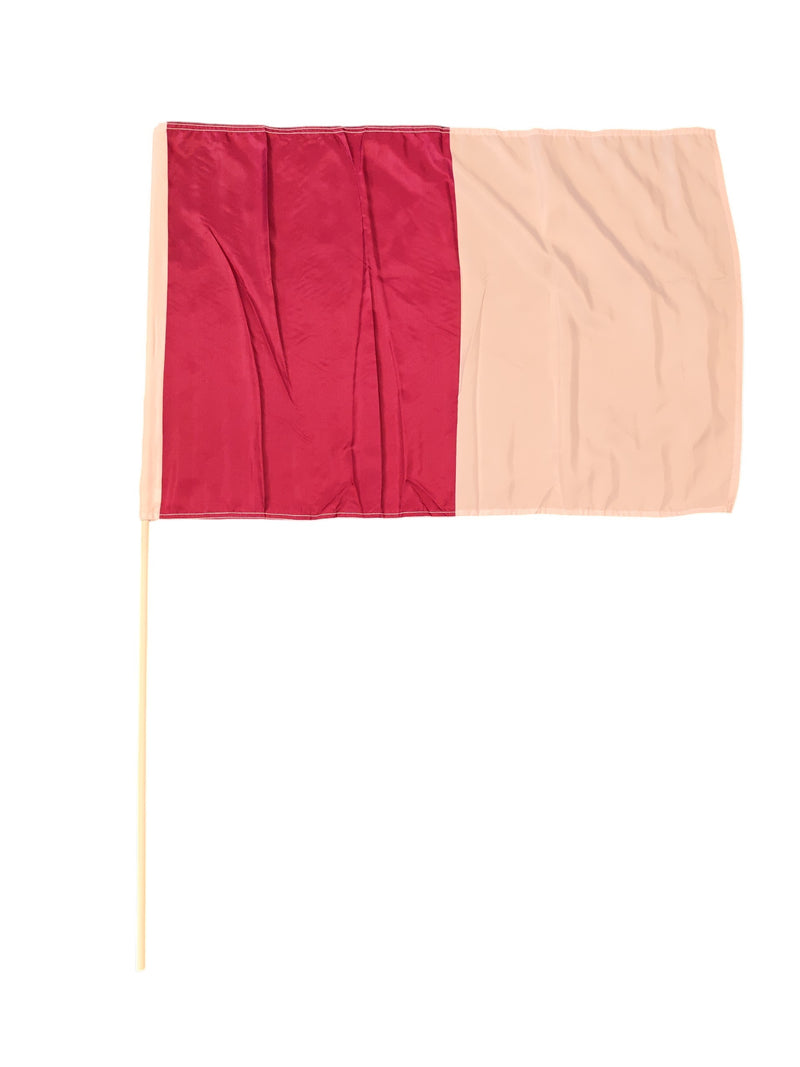 Maroon/White Half & Half Flag  - 2ft x 3ft