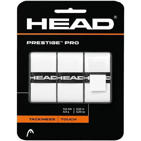 Head  - Prestige Pro Overgrips  - White