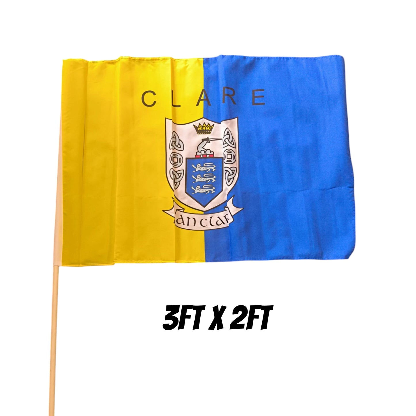 CLARE GAA FLAG - 2ft x 3ft