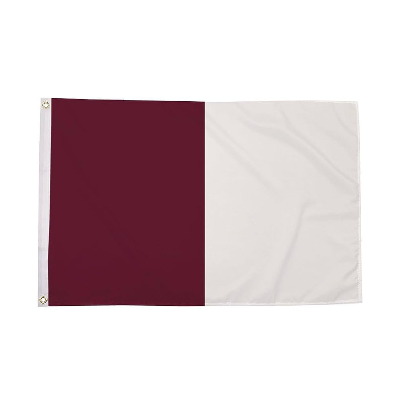 Supporters Flag - Half/Half - Maroon/White