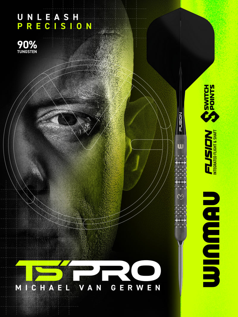 Winmau MVG - TS PRO Switch Point Darts - 90% Tungsten