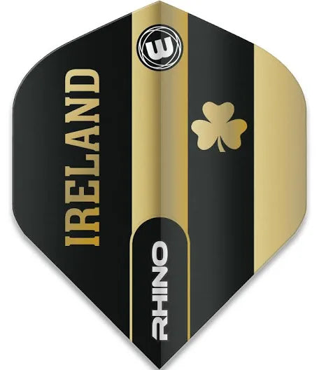 Winmau  - Rhino Dart Flights  - Ireland Black  - .203