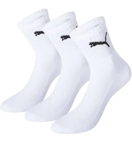 Puma  - Short Crew Socks  - 3 Pack  - White