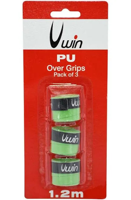 UWIN 3 PACK PU OVERGRIP- GREEN