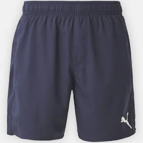 PUMA LOGO MENS MID SWIM SHORTS -NAVY