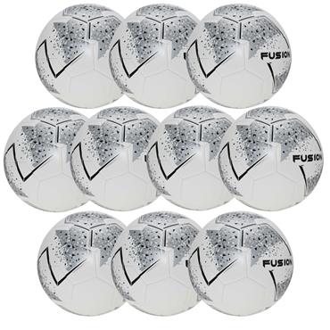 PRECISION FUSION IMS TRAINING FOOTBALL 10 PACK - WHITE/SILVER