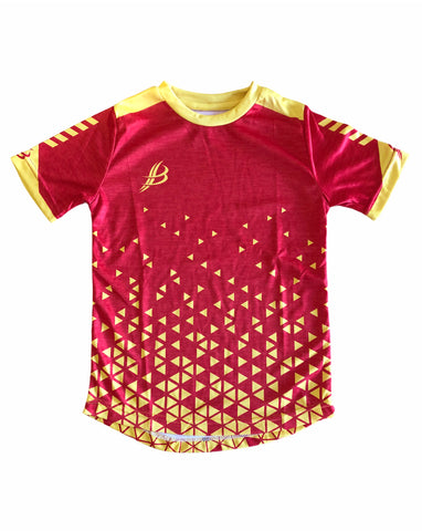 BOURKE SPORTS BUA TRAINING JERSEY (ADULT) RED/YELLOW