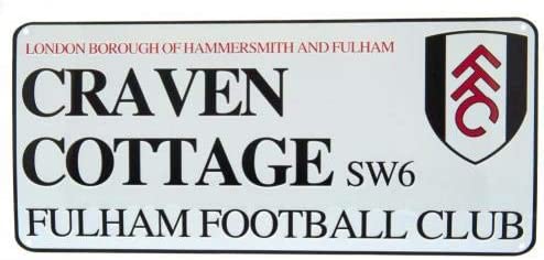 Fulham FC  - Street Sign  - White