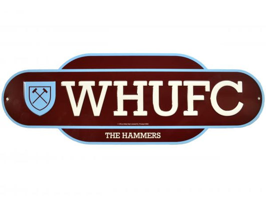 WEST HAM RETRO YEARS STREET SIGN