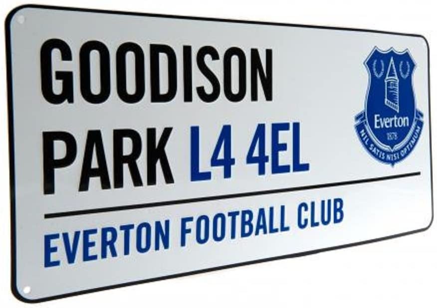 EVERTON STREET SIGN - WHITE