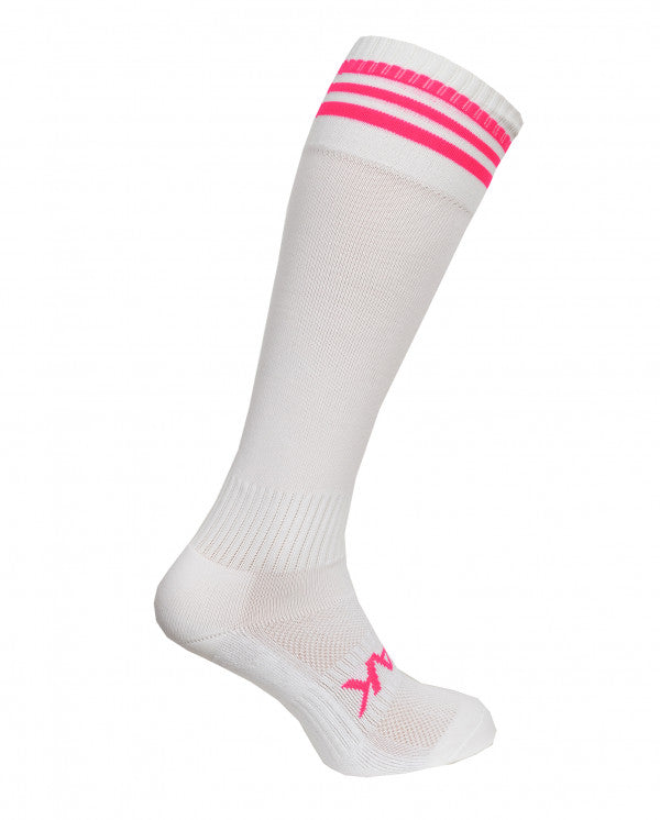 Atak  - 3 Stripe Football Socks  - White/Pink