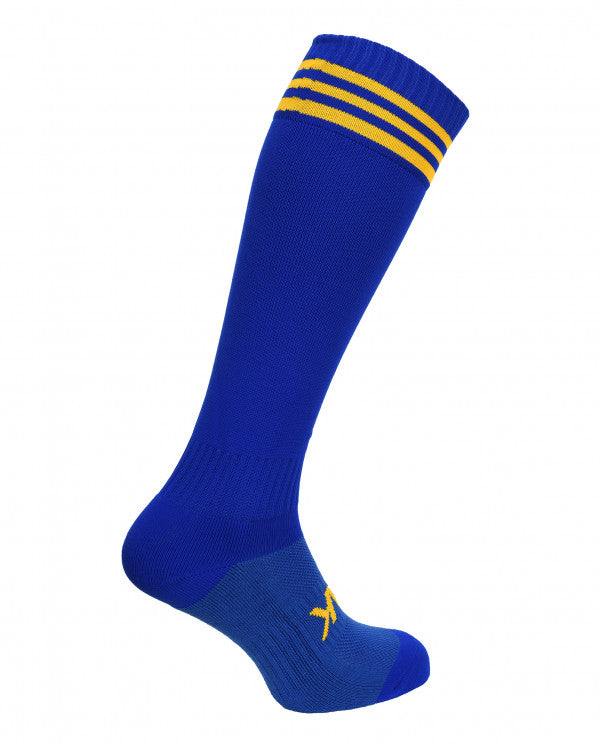Atak  - 3 Stripe Football Socks  - Blue/Gold