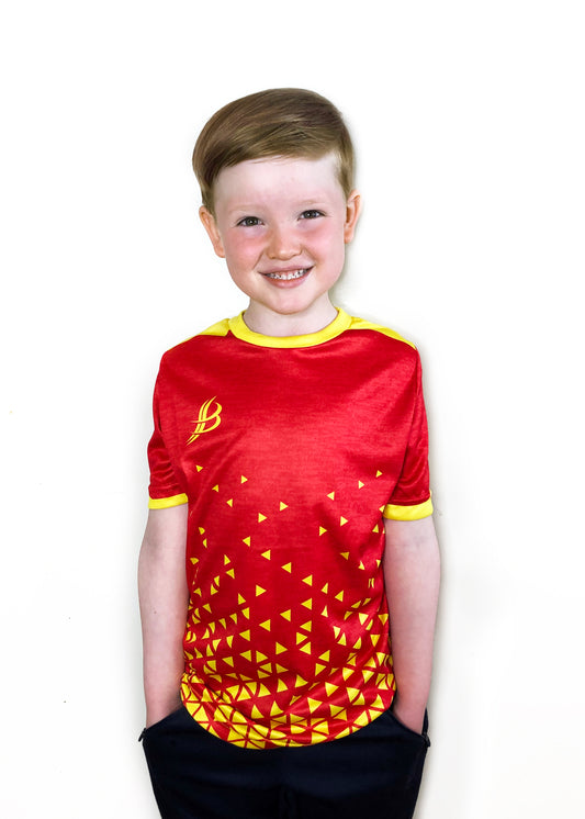 BOURKE SPORTS BUA TRAINING JERSEY (KIDS) RED/YELLOW