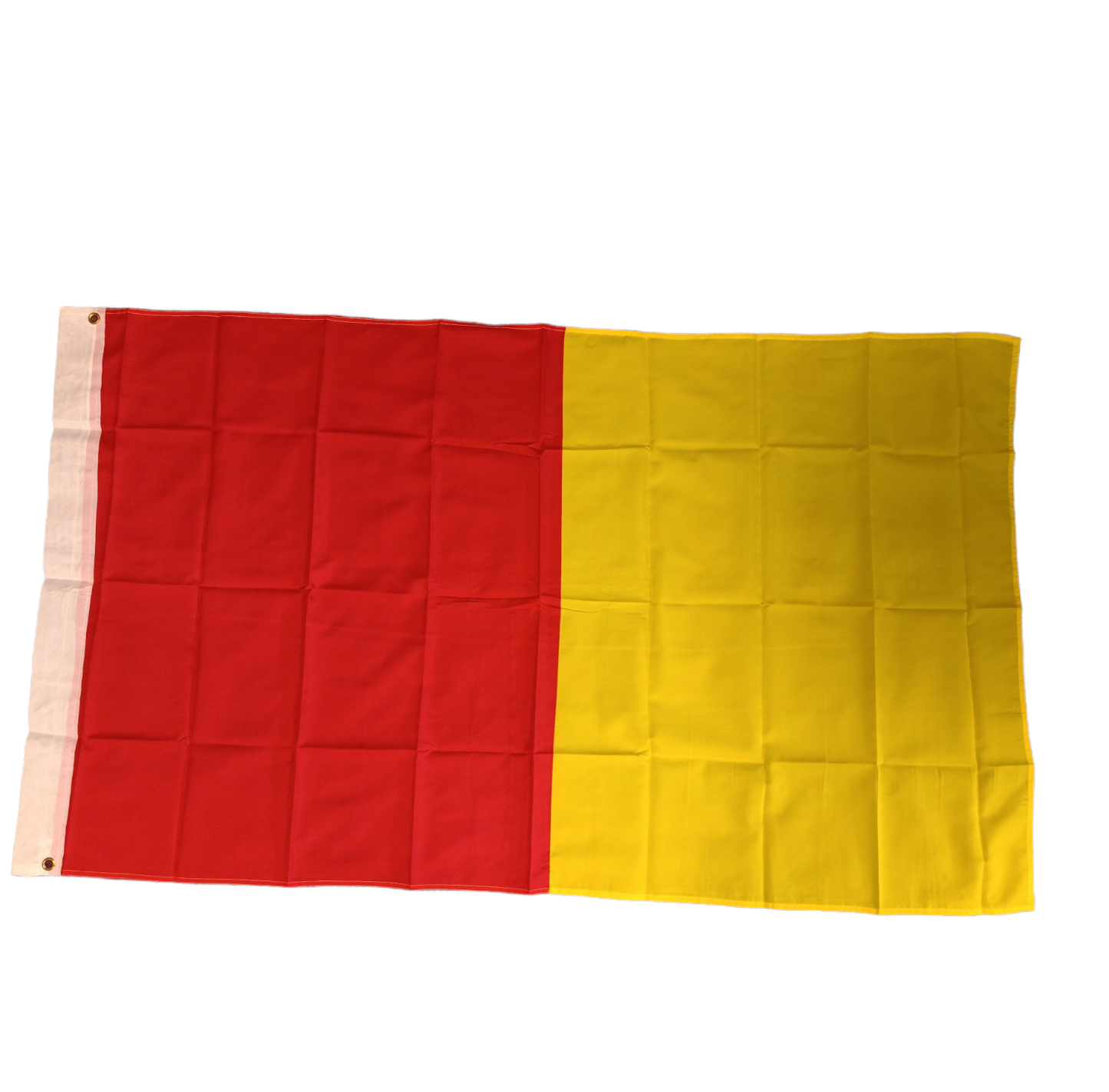 HALF/HALF PLAIN SUPPORTERS FLAG - RED/YELLOW