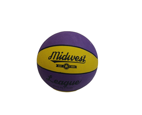 MIDWEST LEAGUE BASKETBALL SIZE 3 PURPLE/YELLOW