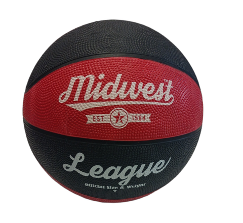 MIDWEST LEAGUE BASKETBALL SIZE 7 RED/BLACK