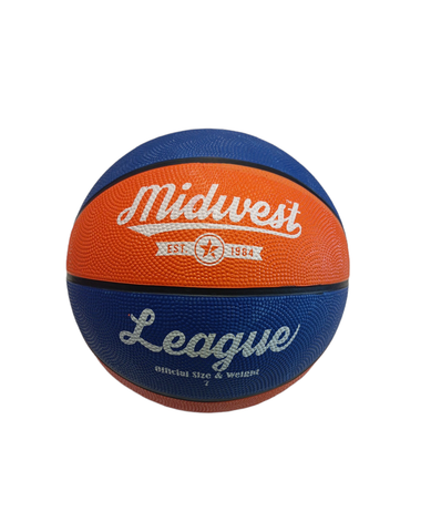 MIDWEST LEAGUE BASKETBALL SIZE 7 BLUE/ORANGE