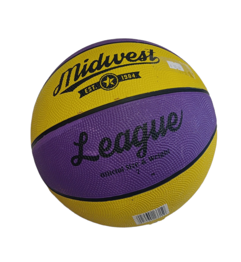 Midwest  - League Basketball  - Size 7  - Purple/Yellow