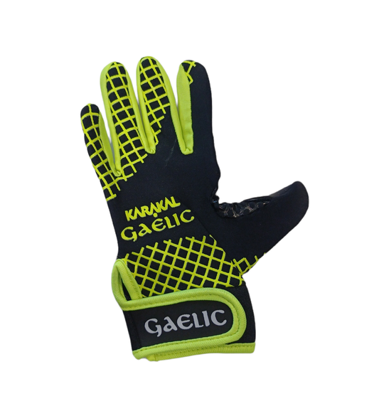 KARAKAL GAELIC FOOTBALL GLOVES - BLACK/YELLOW